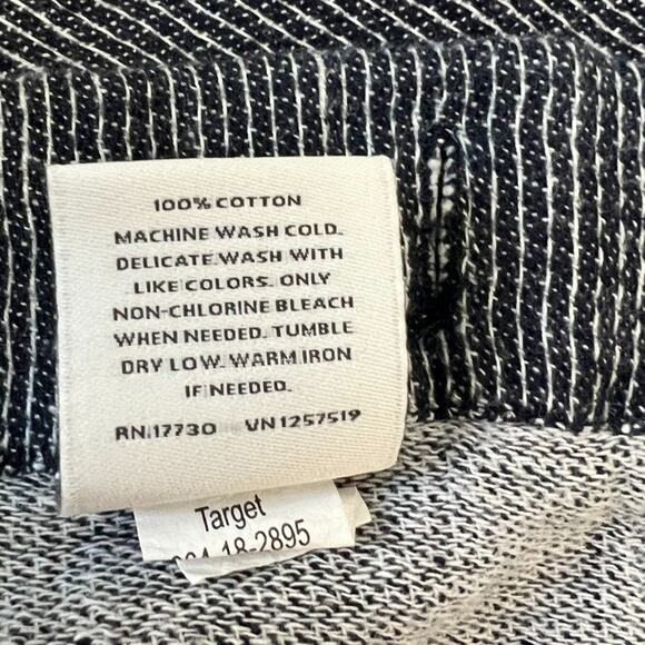 Project 62 Shower Curtain 68 x 64" 100% Cotton Blue and White Striped - Picture 7 of 10